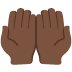 🤲🏿 palms up together: dark skin tone display on Twitter